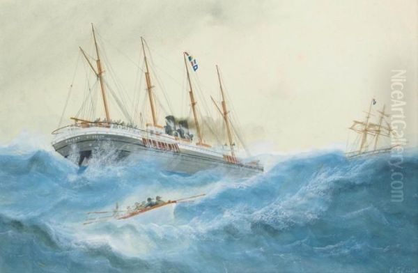 The Oriental Steam Navigation Co.'s S.s. 
Orient Oil Painting by George Frederick Gregory