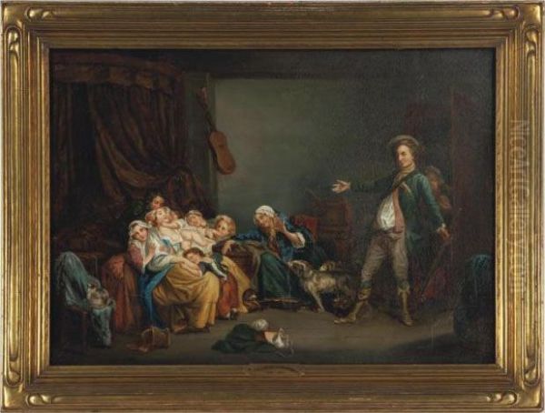 La Mere Bien-aimee Oil Painting by Jean Baptiste Greuze