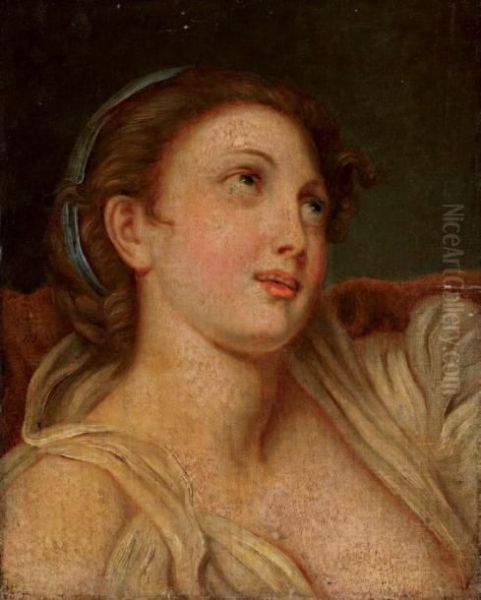 Buste De Jeune Femme Oil Painting by Jean Baptiste Greuze