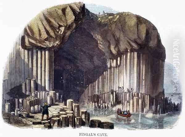 Fingals Cave, from Phenomena of Nature, 1849 Oil Painting by Josiah Wood Whymper