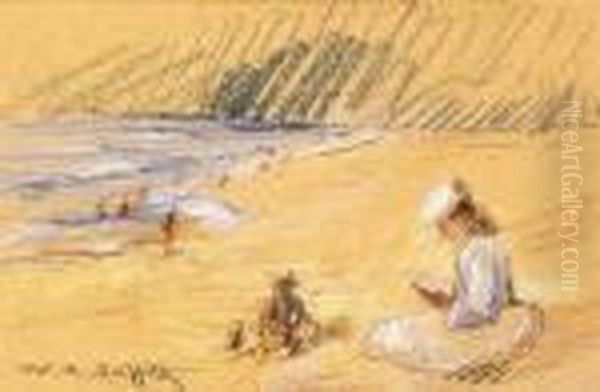 A Day At The Beach, Laguna Oil Painting by William Alexander Griffith