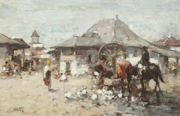 Margine De Campulung Oil Painting by Nicolae Grigorescu