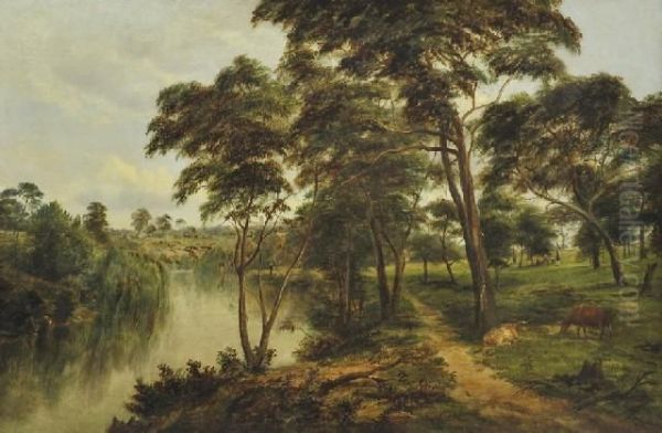 View Of The Yarra At Kew Oil Painting by Henry C. Gritten