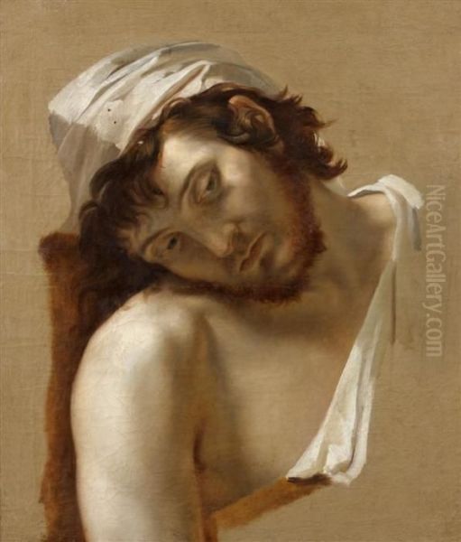 Etude D'homme Penche Oil Painting by Antoine-Jean Gros