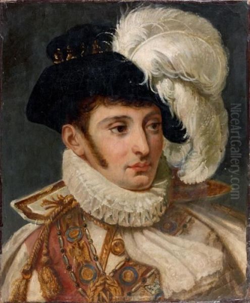 Portrait De Jerome Bonaparte, Roi De Westphalie Oil Painting by Antoine-Jean Gros