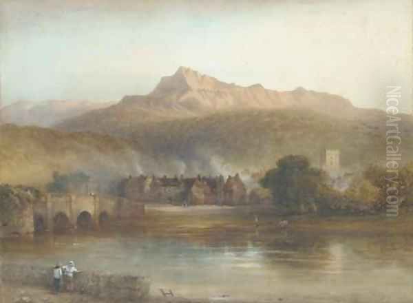 Cader Idris Oil Painting by Josiah Wood Whymper