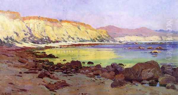 San Juan Bluffs, Dana Point Oil Painting by Elmer Wachtel