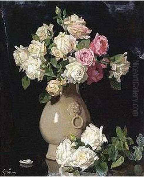 Roses Oil Painting by Jules-Alexandre Grun