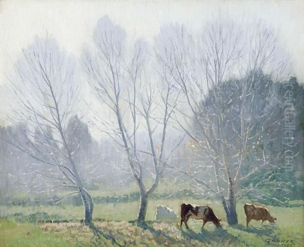 Frosty Morning Oil Painting by Elioth Gruner