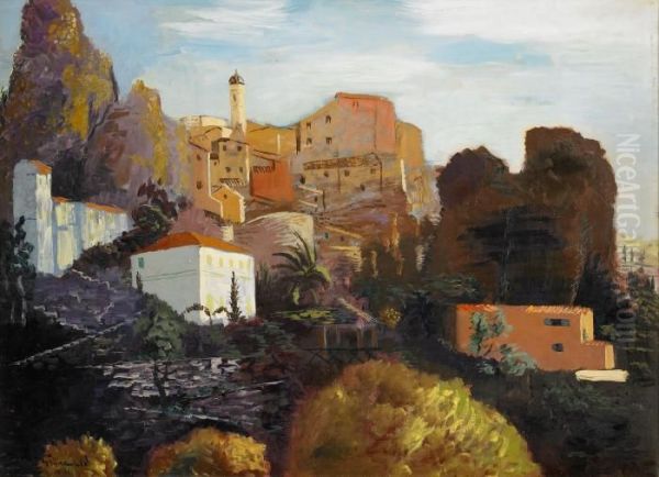 Morgonen, Roquebrune Oil Painting by Isaac Grunewald