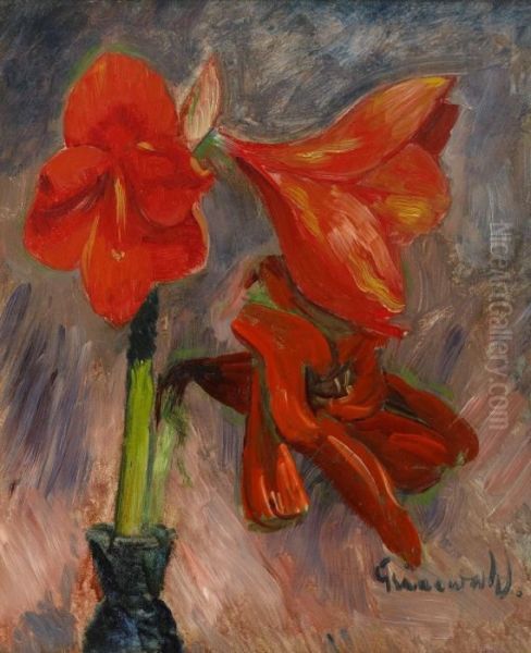 Stilleben Med Amaryllis by Isaac Grunewald