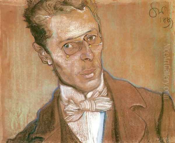 Portrait of Wincenty Parvi Oil Painting by Stanislaw Wyspianski