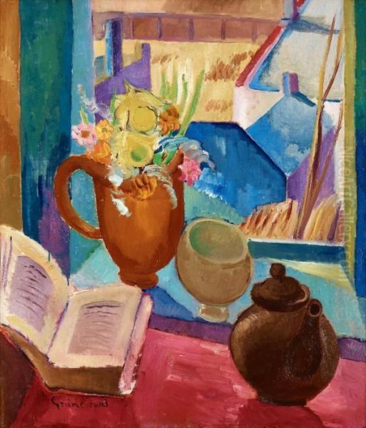 Still Life From The Studio Oil Painting by Isaac Grunewald