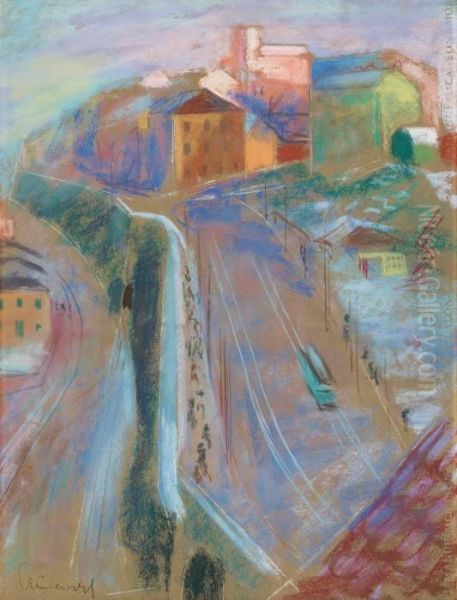 View Over Stockholm Oil Painting by Isaac Grunewald