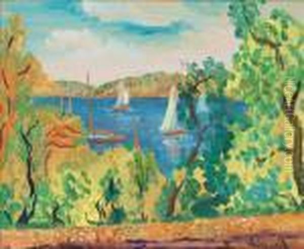 Summer Landscape Oil Painting by Isaac Grunewald