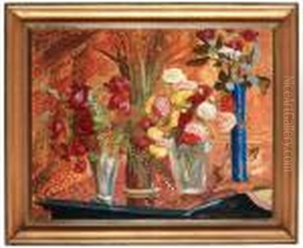 Birthday Flowers Oil Painting by Isaac Grunewald