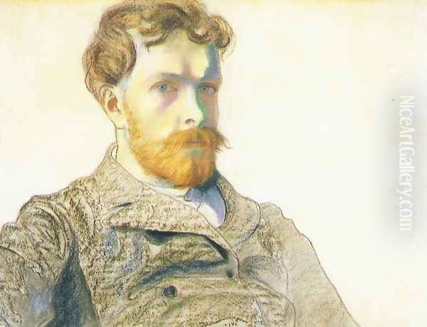 Self-Portrait Oil Painting by Stanislaw Wyspianski