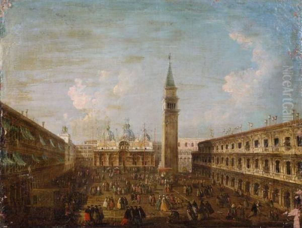 Vue De La Place Saint-marc Oil Painting by Francesco Guardi