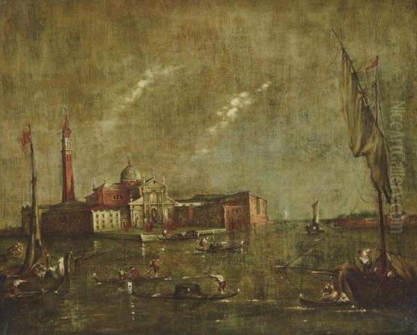 A View Of The Island Of San Giorgio Maggiore, Venice Oil Painting by Francesco Guardi