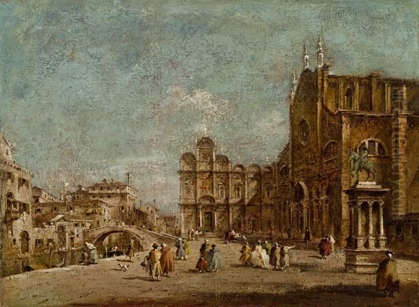 Campo Ss. Giovanni E Paolo Oil Painting by Francesco Guardi