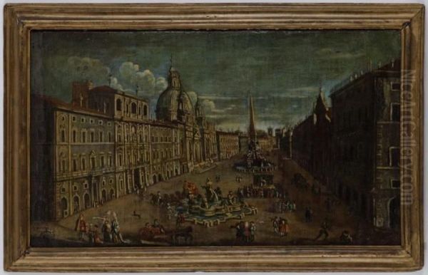 Place Navone, Rome Oil Painting by Francesco Guardi