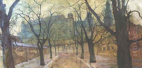 Planty Park at Dawn Oil Painting by Stanislaw Wyspianski