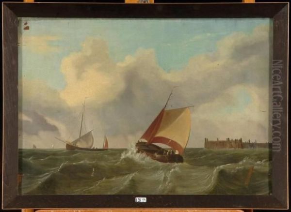 Marine Oil Painting by Theodore Gudin