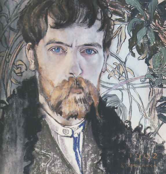 Self-Portrait I Oil Painting by Stanislaw Wyspianski