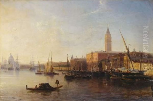 Le Palais Des Doges A Venise Oil Painting by Theodore Gudin