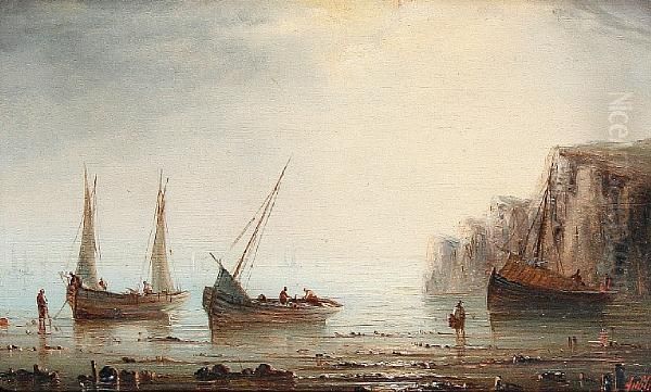 The Return From The Fishing Grounds Oil Painting by Theodore Gudin