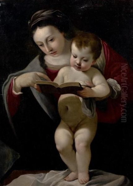 La Vierge A L'enfant Oil Painting by Guercino