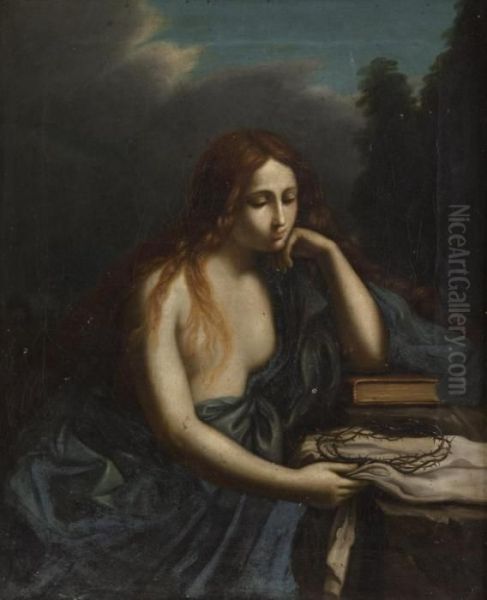 Maddalena Penitente Oil Painting by Guercino