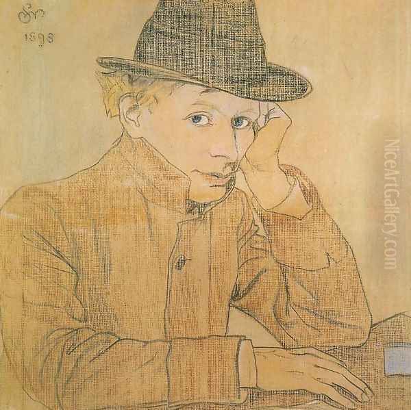 Portrait of Adolf Nowaczynski Oil Painting by Stanislaw Wyspianski