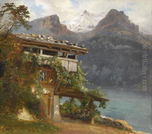 Maison De Brienz Oil Painting by Charles Louis Guigon