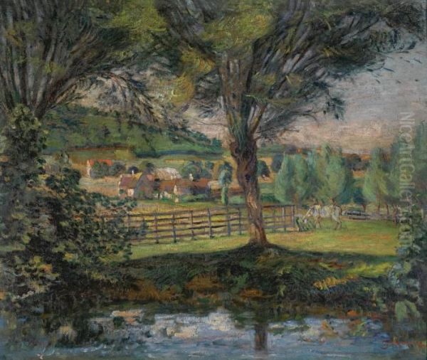 La Mare Aux Saules, Ile-de-france Oil Painting by Armand Guillaumin