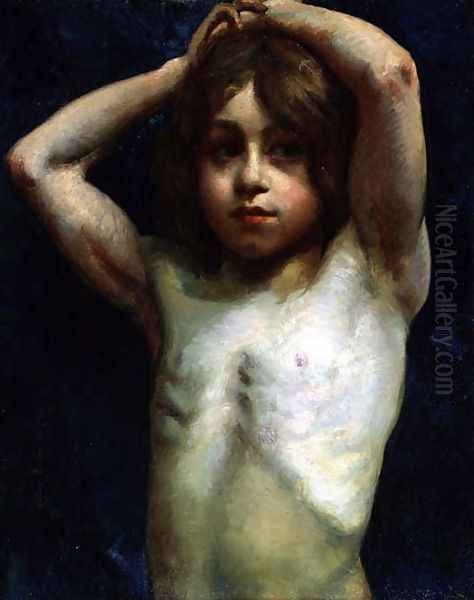 Study of a Young Boy Oil Painting by William John Wainwright