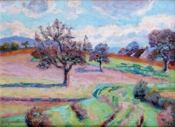 Pays D'ile-de-france Oil Painting by Armand Guillaumin