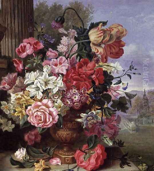 Still life of flowers Oil Painting by William John Wainwright