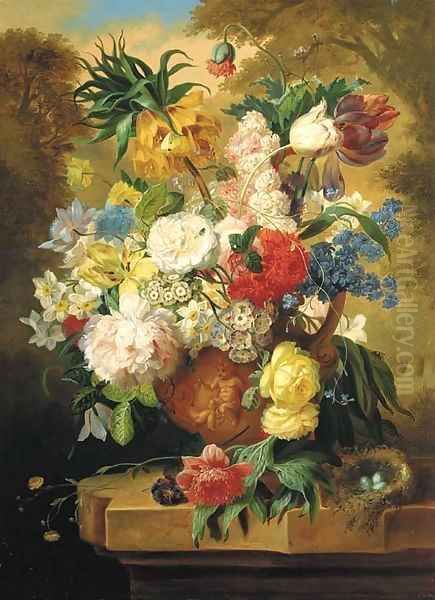 Flowers Oil Painting by William John Wainwright