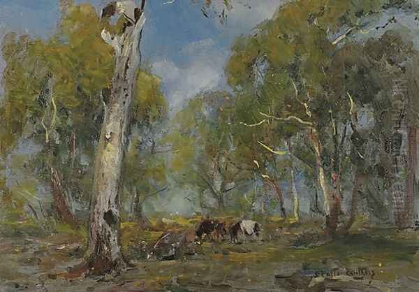 Landscape with Cattle Oil Painting by Walter Withers