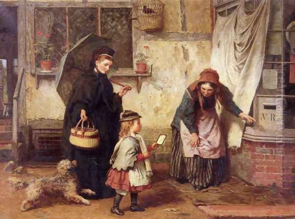 The Widow's Consolation Oil Painting by James Clarke Waite