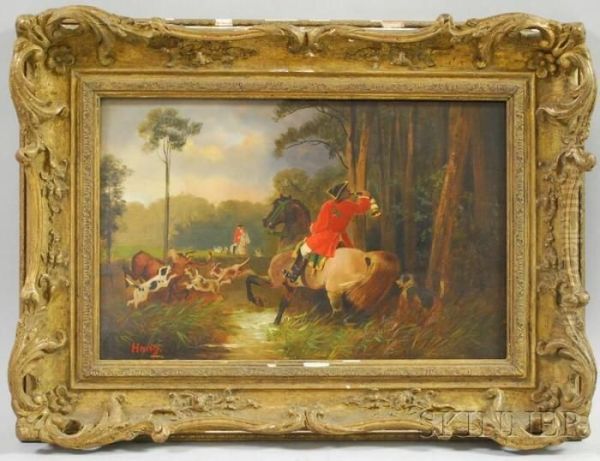 Evening Hunt Oil Painting by Hans Johann Haag