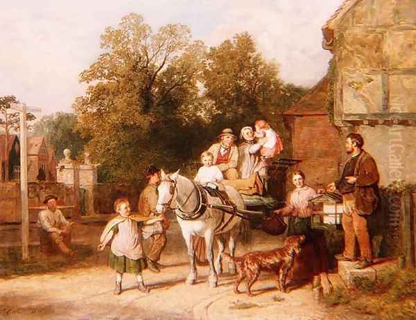 Grandfather's Departure, 1871 Oil Painting by James Clarke Waite