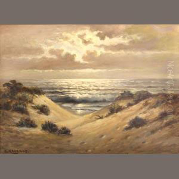 Sand Dunes At Sunset Oil Painting by Nels Hagerup