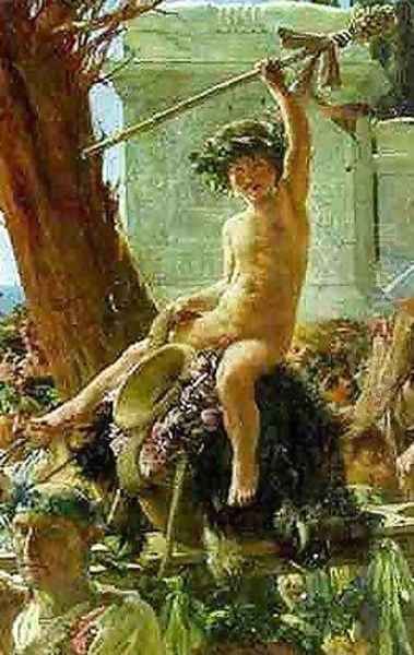 Bacchus Triumphant Oil Painting by John Reinhard Weguelin