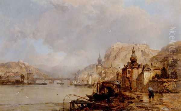 Dinant Belgium Oil Painting by James Webb