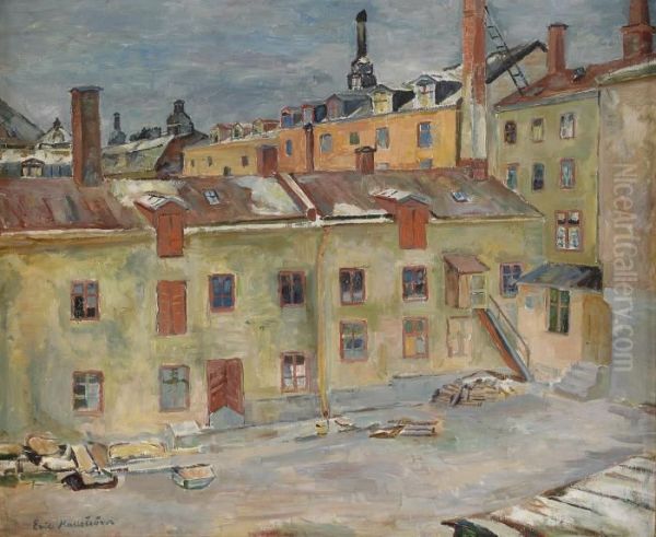 Sodermalm - Stockholm Oil Painting by Eric Hallstrom