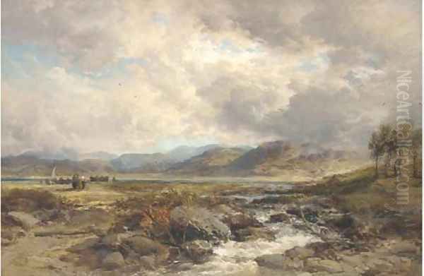 Near Bala, North Wales Oil Painting by James Webb