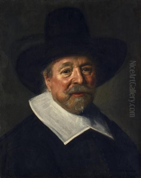 Bildnis Eines Mannes Mit Hut Oil Painting by Frans Hals