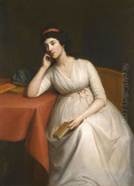 Portrait Of A Lady Oil Painting by Hugh Douglas Hamilton